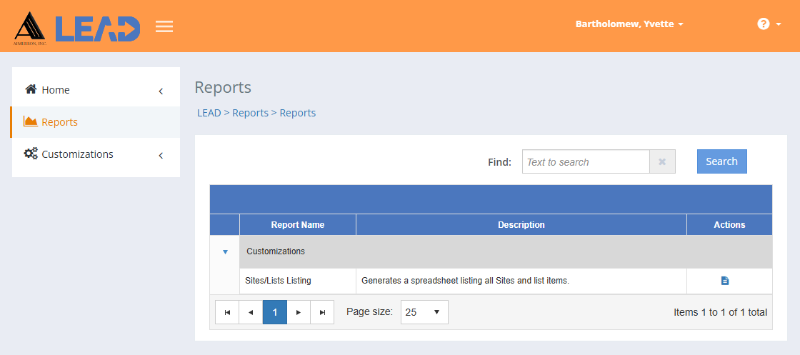 Reports (Customizations)
