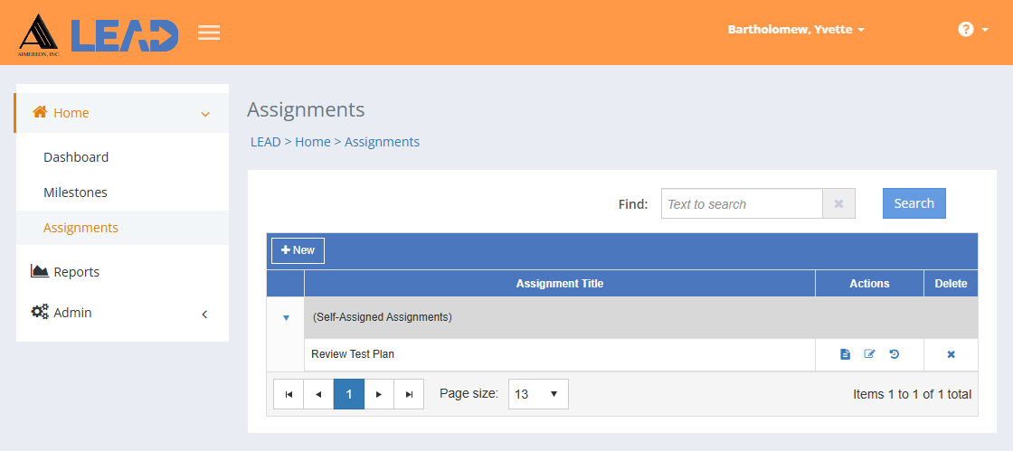 LEAD Administrator - Assignments LEAD Administrator - Assignments