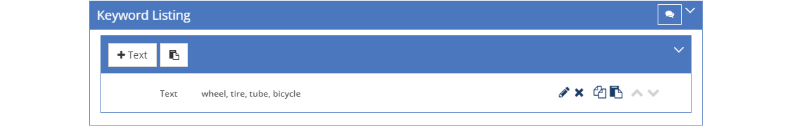Design Considerations - Keyword Listing