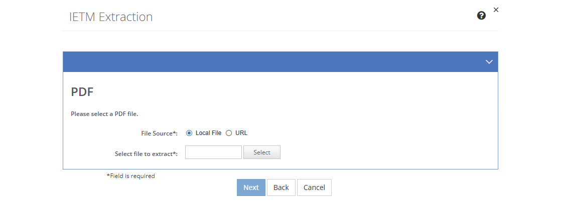 IETM Extraction - PDF Screen