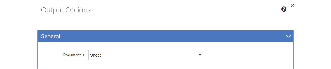 Sheet Output Options