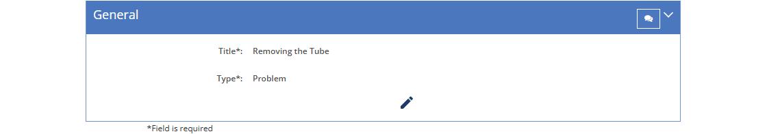 Problem Sheet - General Tab