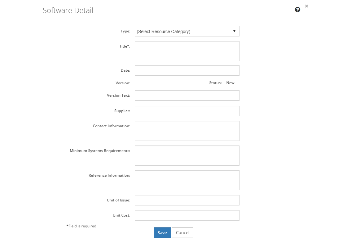 Software Detail Screen