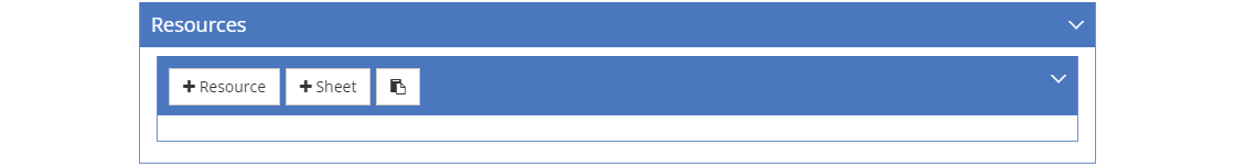 Performance Job Sheet - Resources Tab