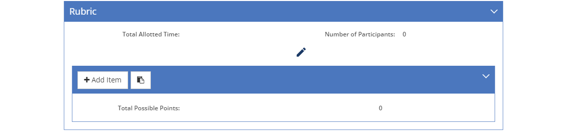 Performance Job Sheet - Rubric Tab
